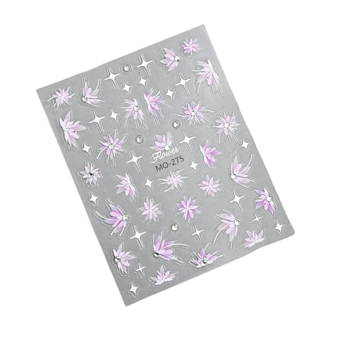 Blumen Nagelaufkleber Blumen Nagelkunst Aufkleber Nagelkunst Dekorationen 5D Geprägte Diamant Blumen Nagelaufkleber von GMBYLBY
