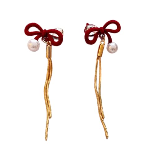 Bowknot Perlen Ohrhänger Langfranische Ohrringe Schleife In Form Von Earbekleidung Hochzeit Jubiläum Ehrgeiz Accessoire Für Frauen Trendy Schmuck von GMBYLBY