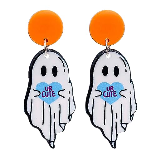 Cartoon Spook Bolde Ohrring Halloween Ohrringe Für Frauen Süße Spook Ohrring Halloween Kostüme Schmuckschmuck Acylicy Dangle Ohrringe von GMBYLBY