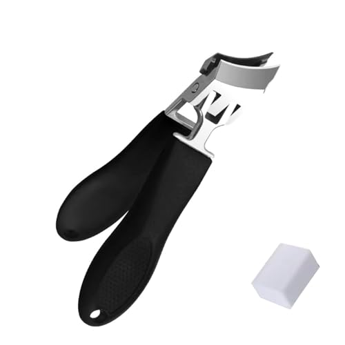 Edelstahl-Nagelzange mit Spritzschutz, Nagelschneider, schräge Zehenzange, Maniküre, Pediküre, Werkzeug für Männer und Frauen, Edelstahlknipser von GMBYLBY