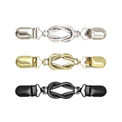 Einzigartige Pullover-Clips, elegant, antikes vielseitiges Kleid, Brosche für Damenbekleidung, Hosen, Taille, 3 Stück von GMBYLBY