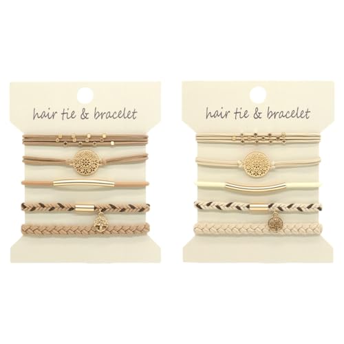 Elastische Haargummis für Damen und Mädchen, metallisch, 10 Stück Elastische Haargummis für Damen und Mädchen, metallisch, 10 Stück von GMBYLBY