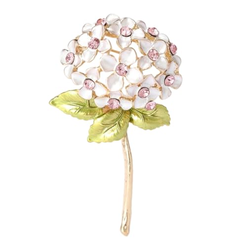 Elegante Hortensien-Brosche in Weißtönen, raffinierte Blumennadel für modische Frauen, die Stile suchen und, M, Metall, Kein Edelstein Elegante Hortensien-Brosche in Weißtönen, raffinierte Blumennadel für modische Frauen, die Stile suchen und, M, Metall, Kein Edelstein von GMBYLBY