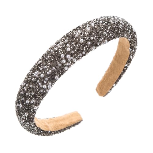 Elegantes Haarband mit Strass und Perlen, rutschfest, hoher Totenkopf-Haarband, formelle Partys Elegantes Haarband mit Strass und Perlen, rutschfest, hoher Totenkopf-Haarband, formelle Partys von GMBYLBY