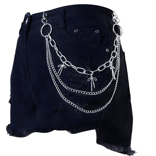 Elegantes Mehrschichtiger Metall Bowknot Ketten Taille Accessoire Für Verschiedene Outfits Frauen Mode Enthusiasten Hosen Kette Casual Party Outfit von GMBYLBY