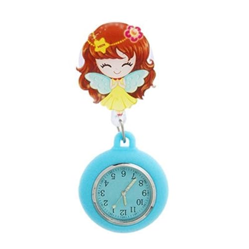 Essentielle Krankenschwester-Uhr, Medizin, Büro, einziehbarer Clip, Brosche für Krankenhaus, Blumenfee 4, M, Klassisch von GMBYLBY