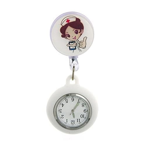 Essentielle Krankenschwester-Uhr, Medizin, Büro, einziehbarer Clip, Brosche für Krankenhaus, Runde Krankenschwestern 22, M, Klassisch von GMBYLBY
