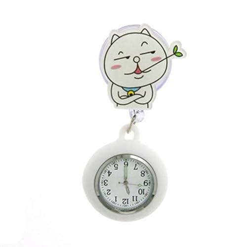 Essentielle Krankenschwester-Uhr, Medizin, Büro, einziehbarer Clip, Brosche für Krankenhaus, Speechless Big Cat 18, M, Klassisch von GMBYLBY