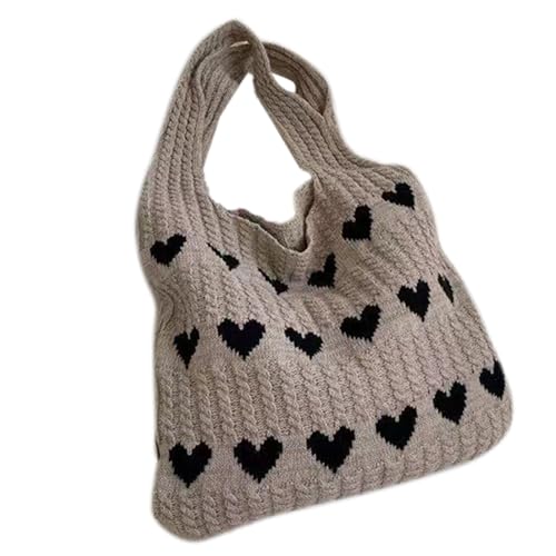 Fashion Handtasche Casual Bags Einkaufstasche Umhängetasche Für Frauen Mädchen Vielseitige Gestrickte Herztaschen Große Kapazität Häkel Fashion Handtasche Casual Bags Einkaufstasche Umhängetasche Für Frauen Mädchen Vielseitige Gestrickte Herztaschen Große Kapazität Häkel von GMBYLBY