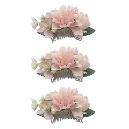 GMBYLBY 3 x Blumen-Haarspangen für Damen, florales Haar-Accessoire, Brautkrallen-Clip, Haarnadel, Kopfschmuck für Hochzeit GMBYLBY 3 x Blumen-Haarspangen für Damen, florales Haar-Accessoire, Brautkrallen-Clip, Haarnadel, Kopfschmuck für Hochzeit von GMBYLBY