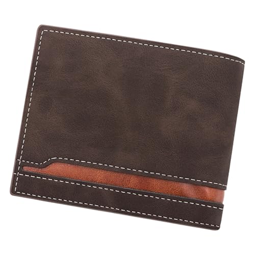 GMBYLBY Ästhetische Vintage-Geldbörse aus PU-Leder mit mehreren Kartenfächern und Münzfach, moderner Kartenhalter, kontrastfarbiges Accessoire, a, Einheitsgröße von GMBYLBY