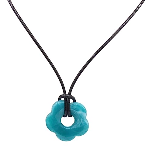 GMBYLBY Acrylblüte Halskette Mehrfarbiger Anhänger Charm Choker Kette Böhmische Schlüsselblattkette Für Modische Frauen Anhänger Halskette GMBYLBY Acrylblüte Halskette Mehrfarbiger Anhänger Charm Choker Kette Böhmische Schlüsselblattkette Für Modische Frauen Anhänger Halskette von GMBYLBY