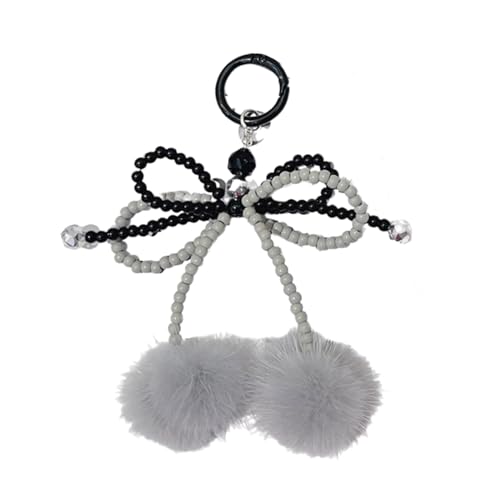 GMBYLBY Bowknot Plüsch Ball Anhänger Telefonhalle Lanyard Mode Taschenschlüsselketten Rucksack Rucksack Charme Autos Dekoration Kette Tasche Anhänger Charme Dekoration von GMBYLBY