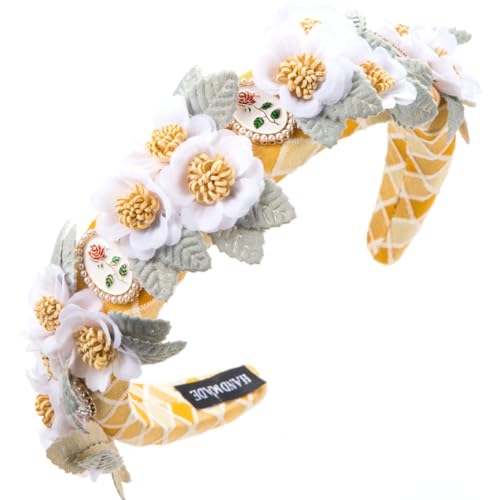 GMBYLBY Buntes Blumen-Haarband für Fotografie, realistisches Blumen-Stirnband für Mädchen, trendiges Modell, Show, ländlicher Schmuck GMBYLBY Buntes Blumen-Haarband für Fotografie, realistisches Blumen-Stirnband für Mädchen, trendiges Modell, Show, ländlicher Schmuck von GMBYLBY