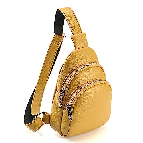 GMBYLBY Crossbody Taille Pack Chest Tasche Für Mädchen Frauen Pu Pack Geldbeutel Großer Kapazität Sportbeutel Mehrzweck Reise Mode von GMBYLBY