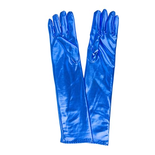 GMBYLBY Damen Handschuhe Aus Kunstleder Mit Metallic Effekt Wetlook 17 Zoll Ellenbogenlänge Lange Handschuhe Für Abendkostüme Festzüge Metallic Handschuhe von GMBYLBY