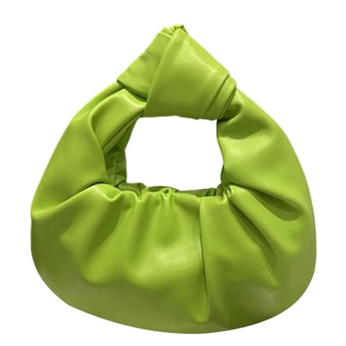 GMBYLBY Damen gerüschte Hoboes Handtasche Leder Clutches Geldbörse Toted Bags Dumpling Pouches Bag Knotted Handtaschen, Green Gn, Medium GMBYLBY Damen gerüschte Hoboes Handtasche Leder Clutches Geldbörse Toted Bags Dumpling Pouches Bag Knotted Handtaschen, Green Gn, Medium von GMBYLBY