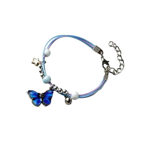 GMBYLBY ETHNISCHE STYLES VERTEIGE ALOY Butterfly Perlen Armband Fußkettchen Mit Farbenfrohen Handgewebten Seil Für Frauen Und Mädchen von GMBYLBY