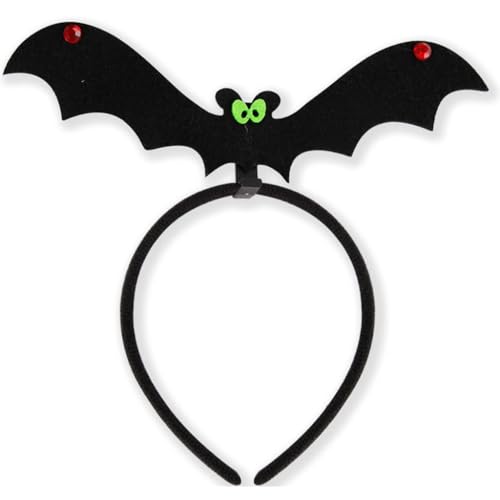 GMBYLBY Einzigartiges Halloween-Accessoire, Fledermaus-Stirnband mit Cartoon-Augen für Partykleidung, Kostümzubehör, Cartoon-Kopfbedeckung GMBYLBY Einzigartiges Halloween-Accessoire, Fledermaus-Stirnband mit Cartoon-Augen für Partykleidung, Kostümzubehör, Cartoon-Kopfbedeckung von GMBYLBY
