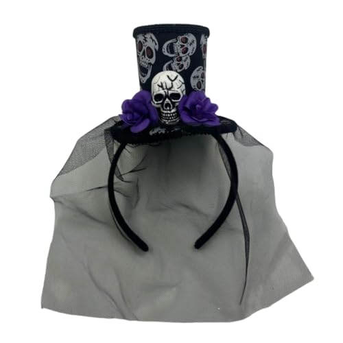 GMBYLBY Einzigartiges Skelett-Stirnband mit durchsichtigem Overlay-Kopfschmuck, Party-Kopfbedeckung für Halloween-Festlichkeiten und Cosplay-Events von GMBYLBY