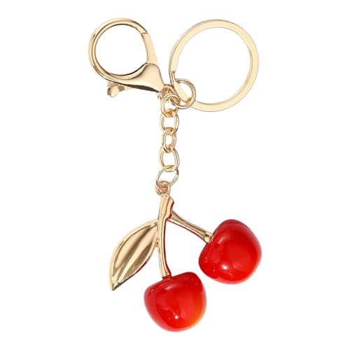 GMBYLBY Elegant Sturde Harz Schöne Kirsch Charme Anhänger Lock Keyring Mode Accessoire Für Stilvolle Mädchen Frauen Damen Damen von GMBYLBY