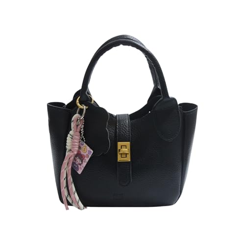 GMBYLBY Elegante Schultertasche mit weichem, geräumigem Innenfutter, ergonomische Umhängetasche, PU-Handtasche, dekorativer Anhänger, täglicher Gebrauch, PU-Handgelenktasche mit praktischer von GMBYLBY