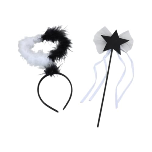 GMBYLBY Entzückende Kopfbedeckung Geburtstag Haarbänder Lustige Teufel Kopfbedeckung Stern Zauberstab Cosplay Haar Kopfbedeckung von GMBYLBY