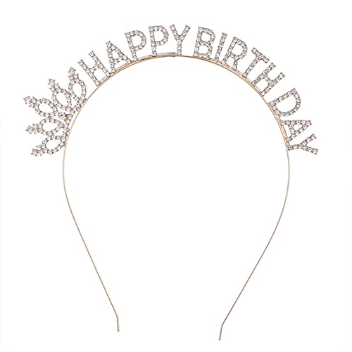 GMBYLBY Erwachsener Teenie Strasssteine ​​Alles Zum Geburtstag Form Kopfband Festival Haar Hoop Für Partyaufführungen Unisex Kopfstücke von GMBYLBY