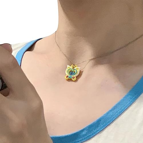 GMBYLBY Fashion Butterfly Anhänger Halskette Süße Halsholz Feen Transformation Halskette Süße Schlüsselbeutel Kette Schmuck Schmetterling Anhänger Für Frauen Mädchen von GMBYLBY