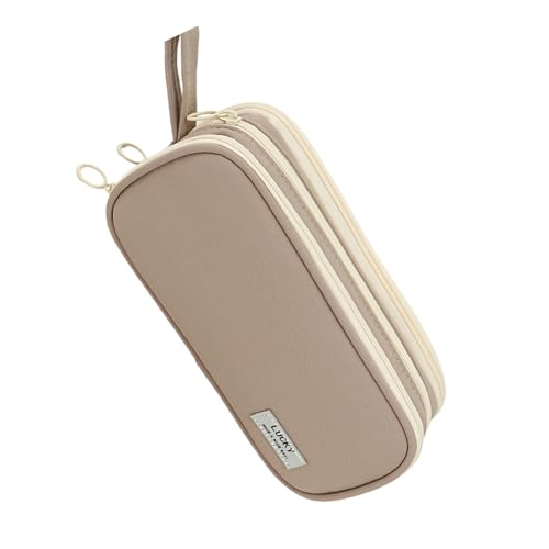 GMBYLBY Federmäppchen, Federmäppchen, großes Fassungsvermögen, ästhetisches Schulbedarf, großes Fassungsvermögen, schlichtes Etui, ästhetisches Geschenk, Flacher Kaffee, Einheitsgröße von GMBYLBY