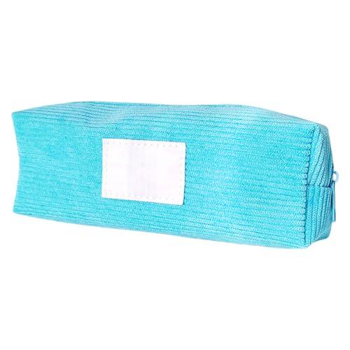 GMBYLBY Federmäppchen im japanischen Stil, Kord, große Kapazität, Tasche, Schulbedarf, große Kapazität, Cordtasche, ästhetische Tasche, seeblau, Einheitsgröße von GMBYLBY