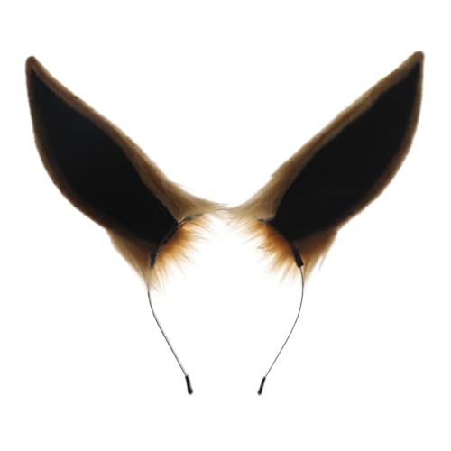 GMBYLBY Füchse Katze lange Pelzohren Stirnbänder Kopfbedeckung Wolf Tier pelzige Ohren Haarreifen Anime Ohr Stirnbänder Halloween Cosplay Kosten von GMBYLBY
