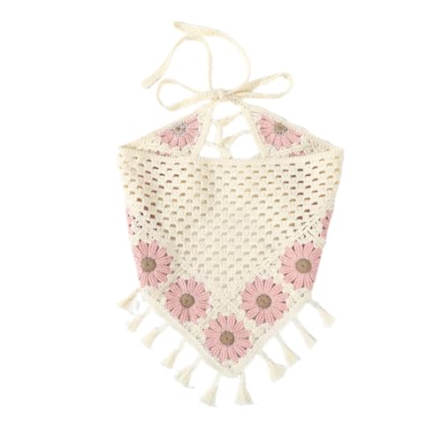 GMBYLBY Gestrickter Fransen-Haar-Schal, Haarband für Damen, Kopftuch, Pilz, Kopftuch, Stirnband, Bandanas, weibliches Kopftuch von GMBYLBY