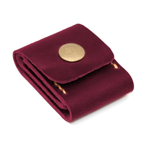 GMBYLBY Gitarrenplektren-Halter, PU-Leder, Plektrum-Organizer, Plektren-Halter, Aufbewahrungstaschen, Gitarrenplektren, Tasche, Gitarrenplektren-Organizer, Plektrum-Organizer, rot von GMBYLBY