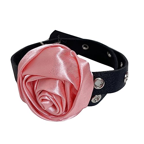 GMBYLBY Goth Elegante Stoffblume Anhänger Halshänger Kurzeinfaches Halskette Für Verstellbare Kette Mit Verstellbarer Schmuckkette Aus Frauen von GMBYLBY