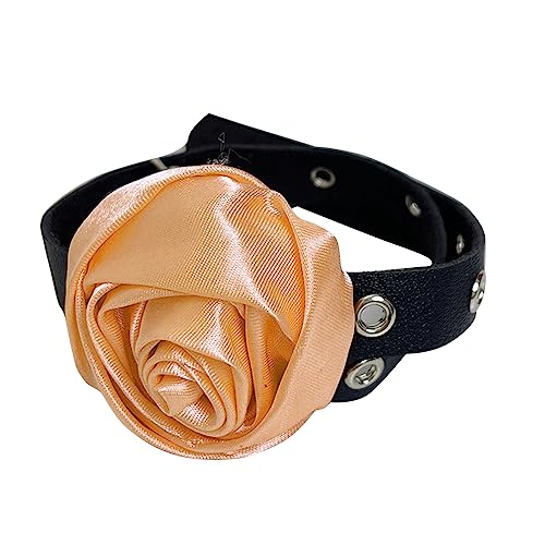 GMBYLBY Goth Elegante Stoffblume Anhänger Halshänger Kurzeinfaches Halskette Für Verstellbare Kette Mit Verstellbarer Schmuckkette Aus Frauen von GMBYLBY