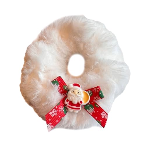 GMBYLBY Haargummis mit weihnachtlichem Thema, elastisches Haarseil, Maillard, Pferdeschwanz-Halter, Festival, Frauen-Haarzubehör von GMBYLBY