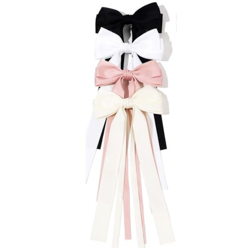 GMBYLBY Haarnadeln in geschichteter Schleifenform, 4 Stück, Hot Girls Ribbon Bowknot Haarspange Make-up Haarspange für Frauen Pferdeschwanz Haarspange von GMBYLBY