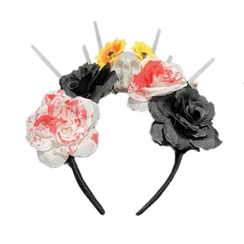 GMBYLBY Halloween-Stirnbänder, Stirnband, Blumenkronen, Stirnband, Mexikaner, Kopfschmuck, Halloween-Partyzubehör GMBYLBY Halloween-Stirnbänder, Stirnband, Blumenkronen, Stirnband, Mexikaner, Kopfschmuck, Halloween-Partyzubehör von GMBYLBY