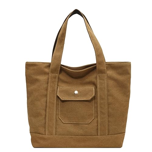 GMBYLBY Handtasche Shopper Tasche Große Kapazität Einkaufen Vielseitige Schulter Für Mädchen Frauen Modetrendy School Book Casual Canvas Tasche von GMBYLBY