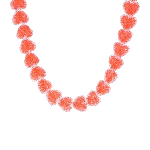 GMBYLBY Herzförmige Harz Anheitige Halskette Farbenfrohe Leichte Design Verstellbarer Kette Für Frauen Teenager Multicolor Love Candy Jewelry Geschenk von GMBYLBY