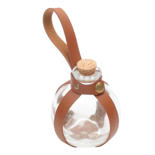 GMBYLBY Hexen Zauberer Dunkle Magische Flasche Mittelalterliche Glasflasche Mit Korkverschluss Halloween Kostüm Cosplay Zubehör von GMBYLBY