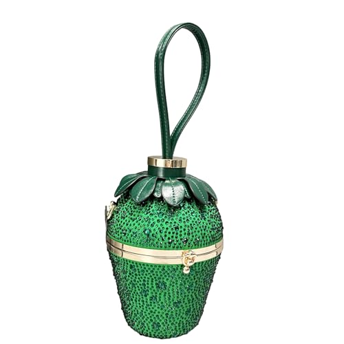 GMBYLBY Hochzeitskupplung Lady Geldbeutel Erdbeerform Geformtes Umhängetasche Frauen Mädchen Kette Für Party Handtasche Crossbody Umhängetaschen von GMBYLBY