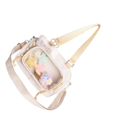GMBYLBY Japanische Street Fashion Crossbody-Tasche, geräumige Kapazität, Nylon, Schultertasche, Pendler für Arbeit, Reisen und den täglichen Gebrauch, große Kapazität, Nylon-Umhängetasche, beige von GMBYLBY