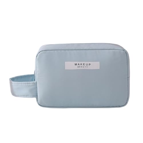 GMBYLBY Kosmetiktasche mit hoher Kapazität, für Reisen, Brautjungfer, tragbar, Make-up-Pinsel-Etui, Geldbörse mit mehreren Trennwänden, himmelblau, S von GMBYLBY