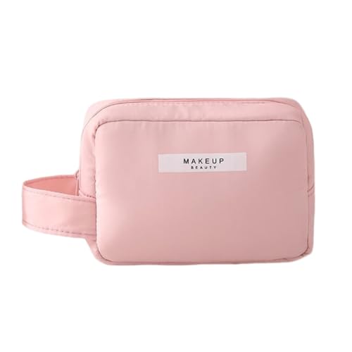 GMBYLBY Kosmetiktasche mit hoher Kapazität, für Reisen, Brautjungfer, tragbar, Make-up-Pinsel-Etui, Geldbörse mit mehreren Trennwänden, rose, S von GMBYLBY