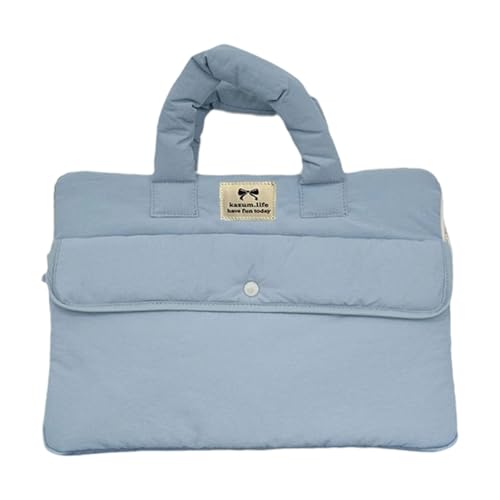 GMBYLBY Laptoptasche für Damen mit einer Größe von 27,9 cm (13 13 14 15 15,6 Zoll) mit stoßdämpfender Polsterung, geräumiges Fach und Tragegriff oben, trendige Laptoptasche, mehrere Größen, himmelblau von GMBYLBY