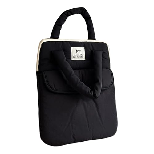 GMBYLBY Laptoptasche für Damen mit einer Größe von 27,9 cm (13 13 14 15 15,6 Zoll) mit stoßdämpfender Polsterung, geräumiges Fach und Tragegriff oben, trendige Laptoptasche, mehrere Größen, Schwarz von GMBYLBY