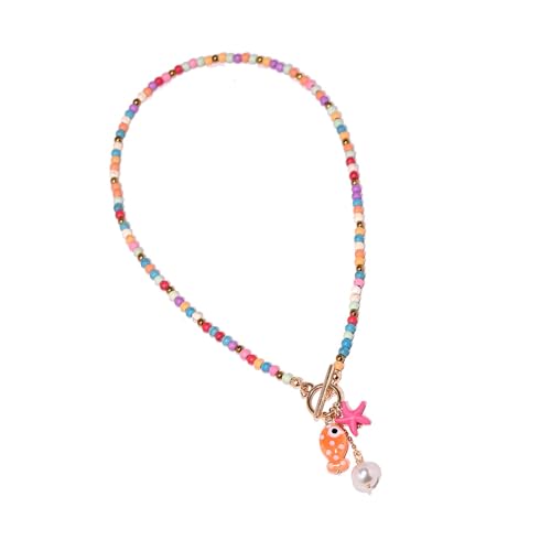 GMBYLBY Lightweight Ceramic Fish Pendant Necklace Featuring Multicolor Beads For Casual Or Formal Occasions Ceramic Bead Necklace GMBYLBY Lightweight Ceramic Fish Pendant Necklace Featuring Multicolor Beads For Casual Or Formal Occasions Ceramic Bead Necklace von GMBYLBY