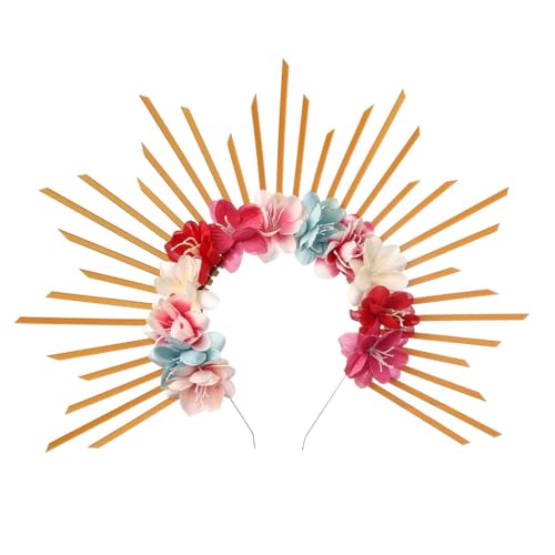 GMBYLBY Mädchen Fotografie Stirnbänder Heilige Kronen Haarband Erwachsene Blume Spiked Kopfschmuck Karneval Party Rollenspiel Kostüm von GMBYLBY